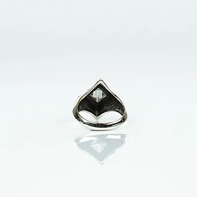 Inel romb zirconiu transparent Argint - 3