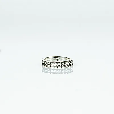 Verigheta patratele zirconiu transparent Argint - 3