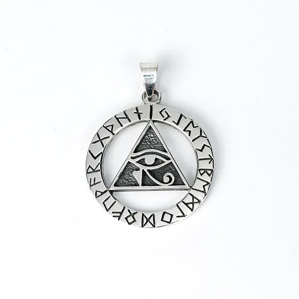 Pandantiv rune ochiul lui Horus Argint