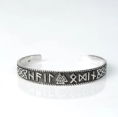 Bratara fixa valknut rune Argint - 1