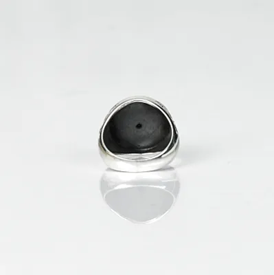 Inel simbol soare zirconiu negru Argint - 3