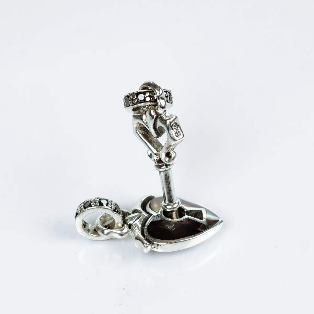 Pandantiv lacat inimioara si cheie Argint