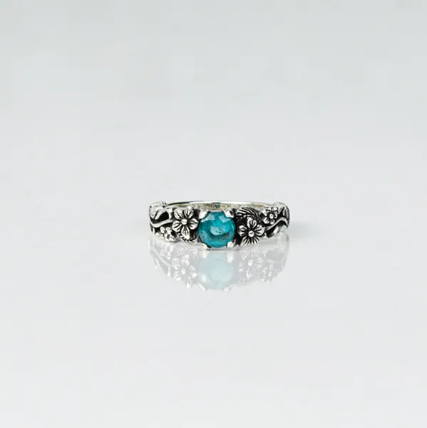 Inel gotic roze bleu Argint
