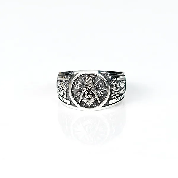 Inel masonic echer.compas g Argint