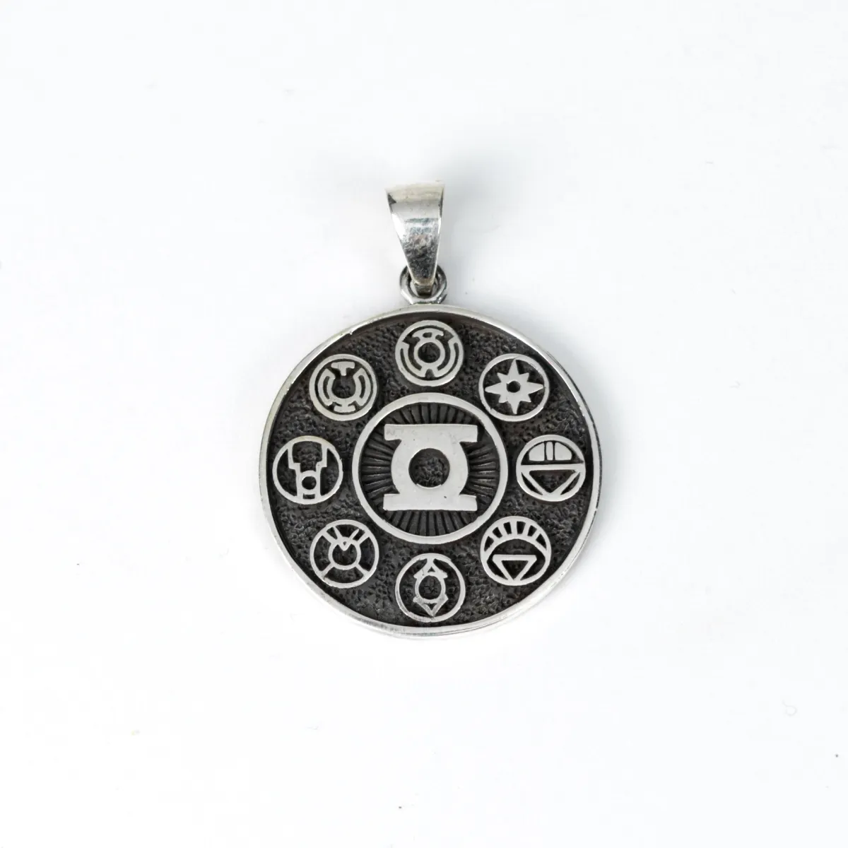 Pandantiv multi simboluri green lantern Argint