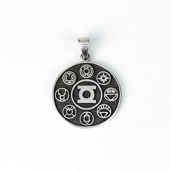 Pandantiv multi simboluri green lantern Argint