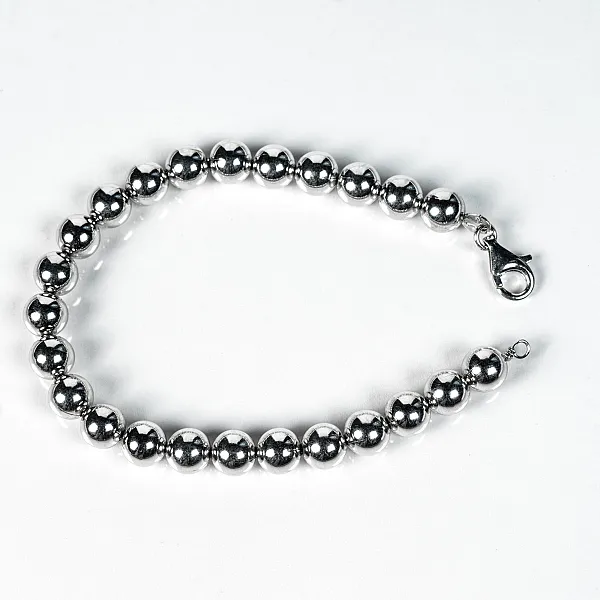 Bratara bile 8 mm Argint