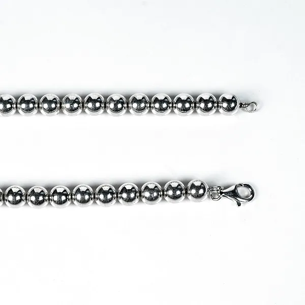 Lant buline 8mm Argint rodinat