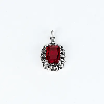 Pandantiv gotic dreptunghiular gheare dragon Argint - 4