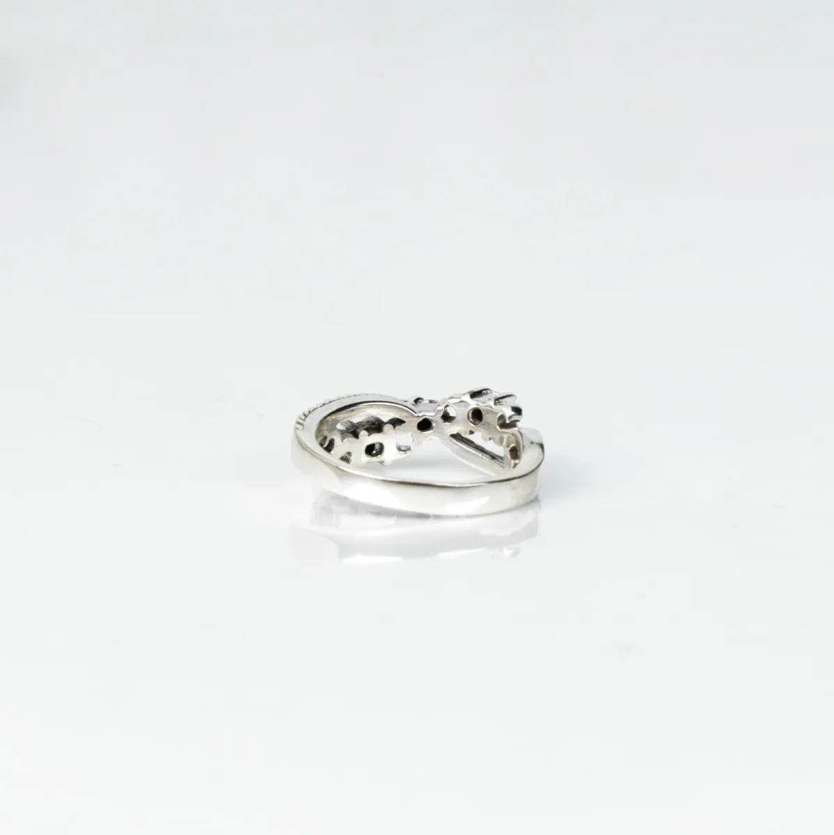 Inel gotic sarma zirconiu transparent Argint