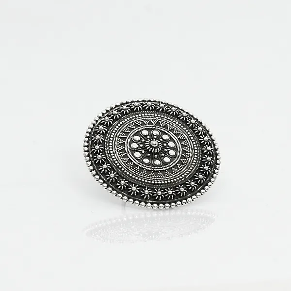 Inel rotund solar 5.5cm India Argint