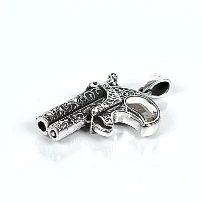 Pandantiv revolver floral Argint - 2