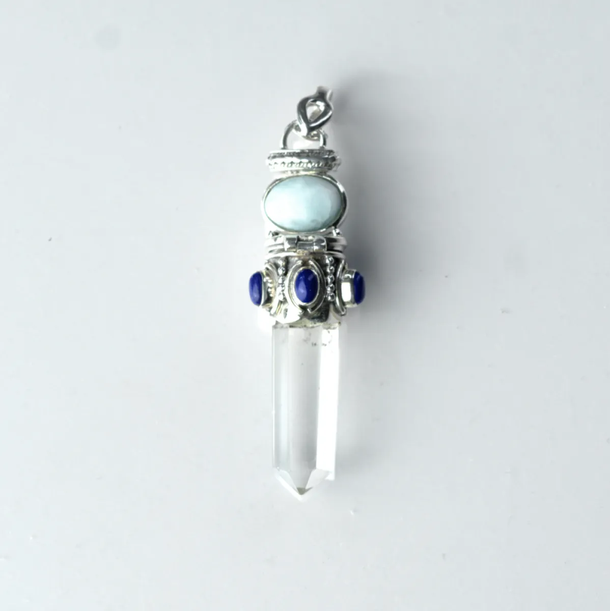 Pandantiv bagheta cuart larimar nr.3 Argint