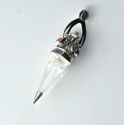 Pandantiv pendul cuarz labradorite.rubin Argint - 4
