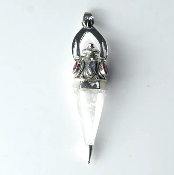 Pandantiv pendul cuarz labradorite.rubin Argint