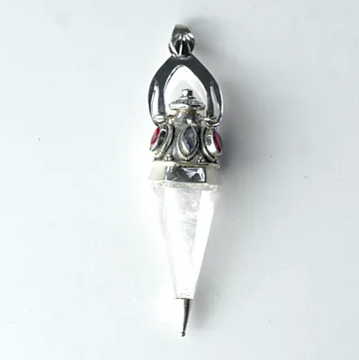 Pandantiv pendul cuarz labradorite.rubin Argint - 1