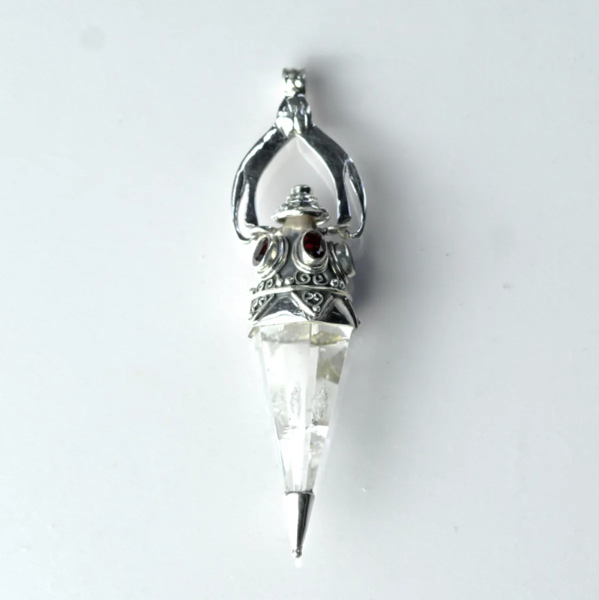 Pandantiv pendul cuarz granat nr.33 Argint