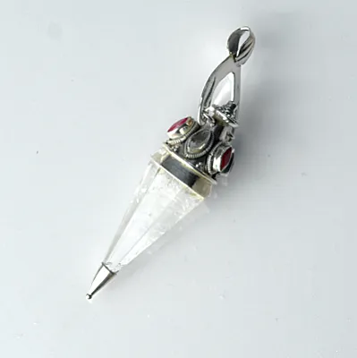 Pandantiv pendul cuarz labradorite.rubin Argint - 3