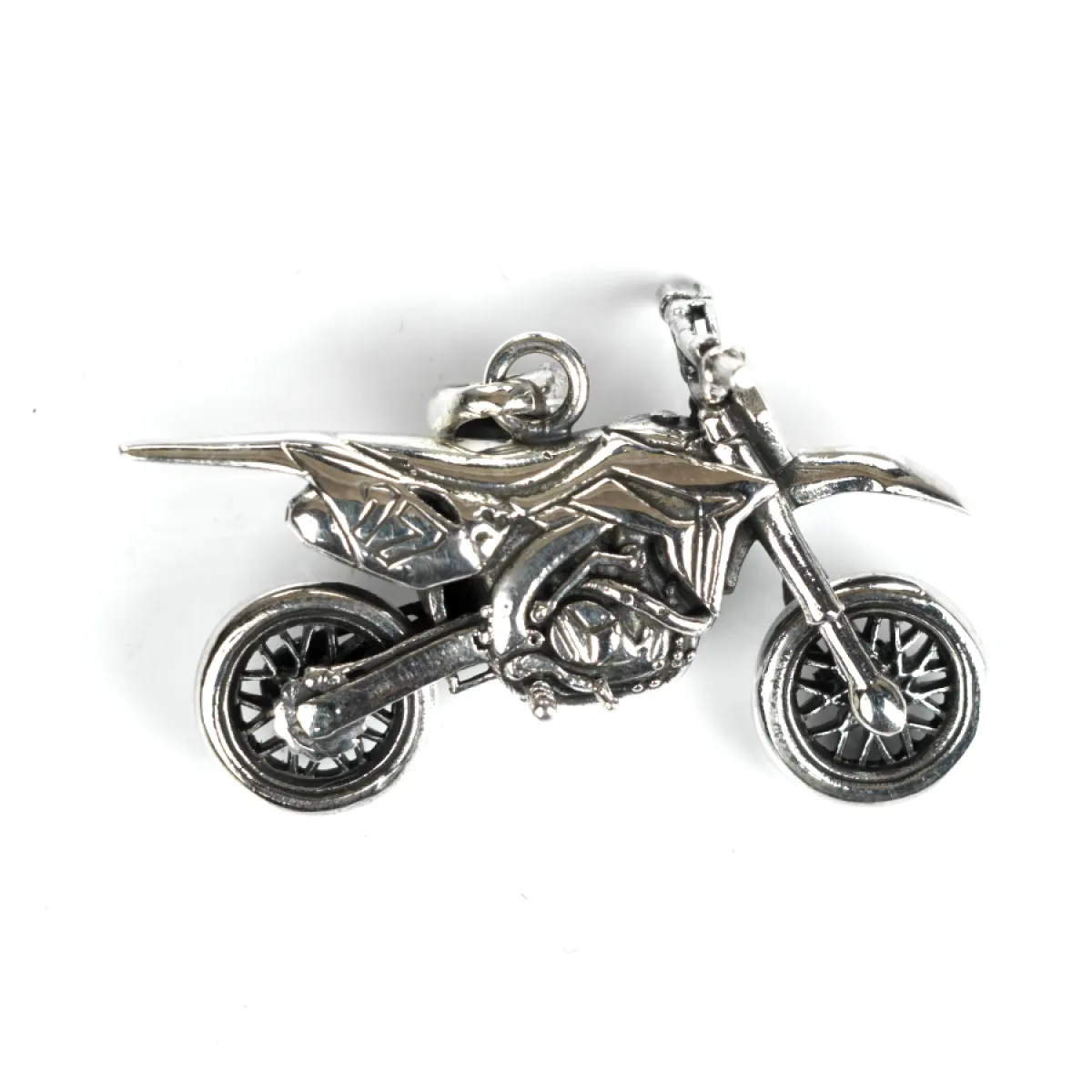 Pandantiv motocicleta de viteza Argint
