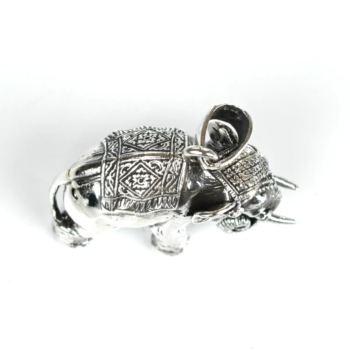 Pandantiv elefant sa broderie xl Argint