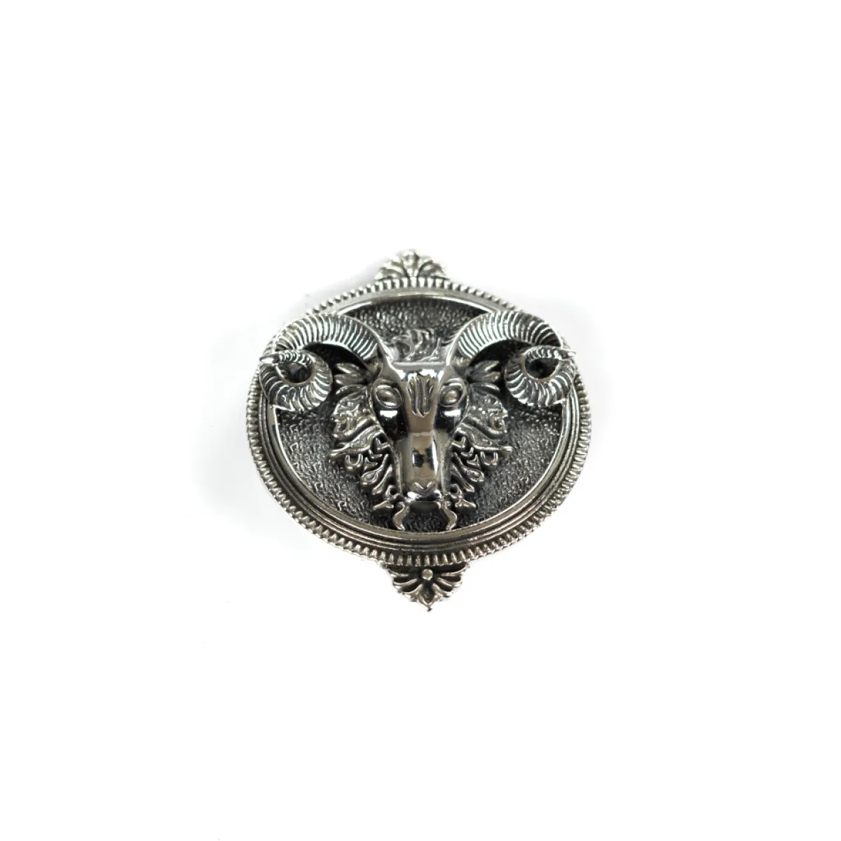 Accesoriu rotund cravata bolo berbec Argint