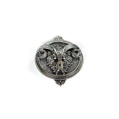 Accesoriu rotund cravata bolo berbec Argint - 1