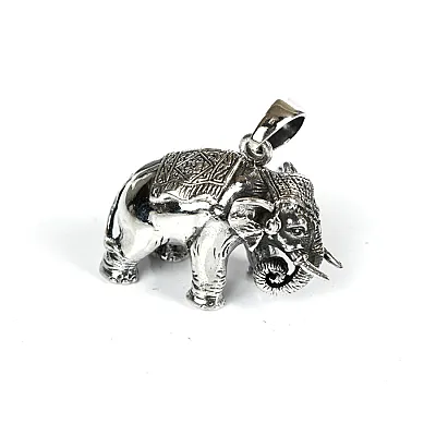 Pandantiv elefant sa broderie xl Argint - 3