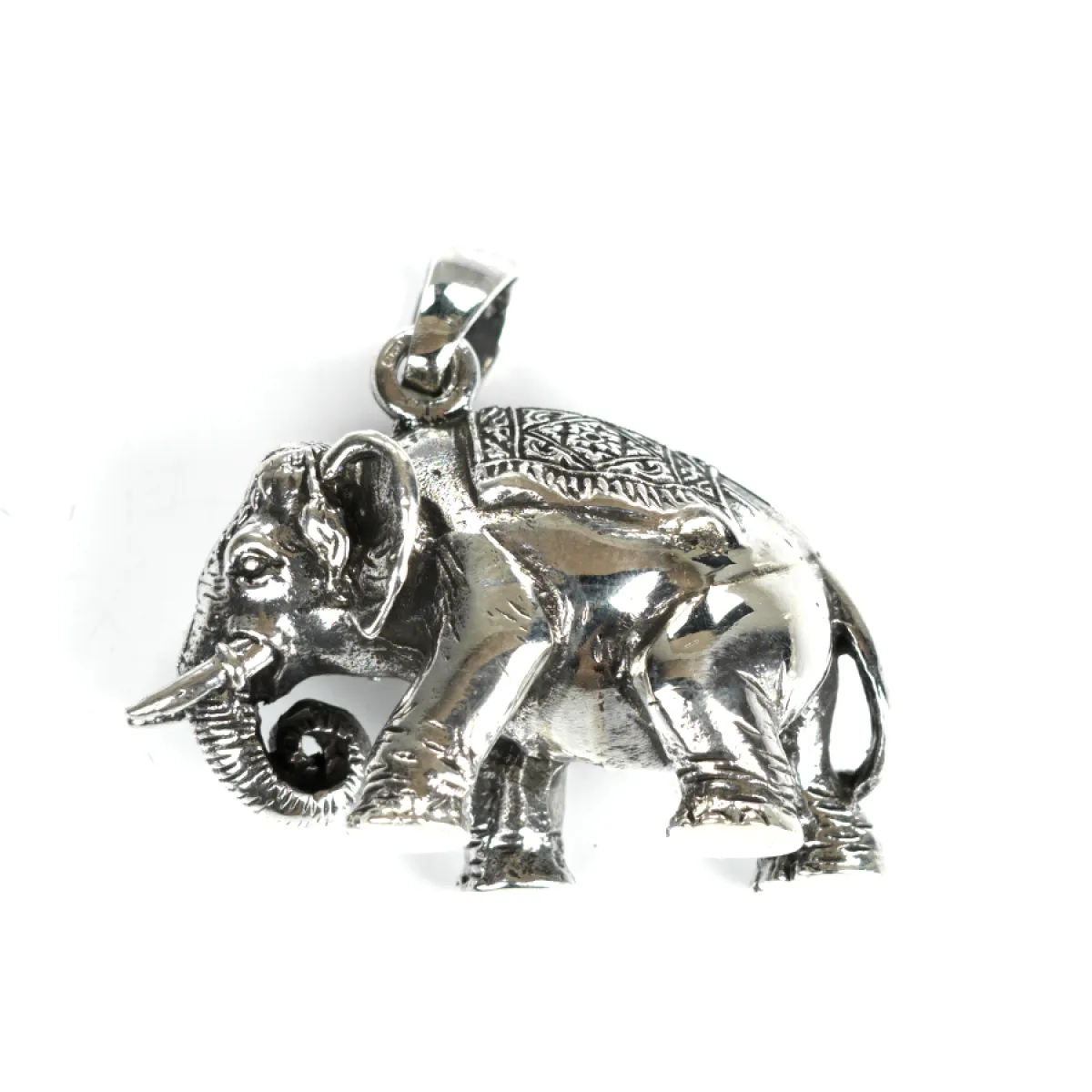 Pandantiv elefant sa broderie xl Argint