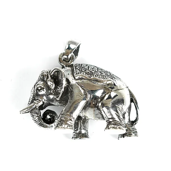 Pandantiv elefant sa broderie xl Argint