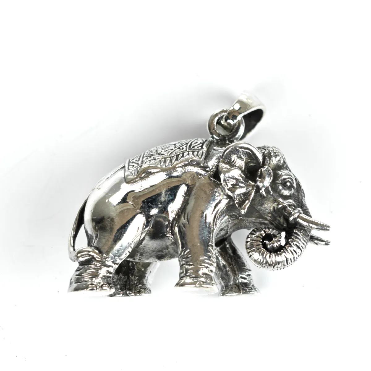Pandantiv elefant sa broderie xl Argint