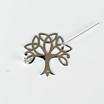 Brosa simpla copacul vietii celtic Argint - 4