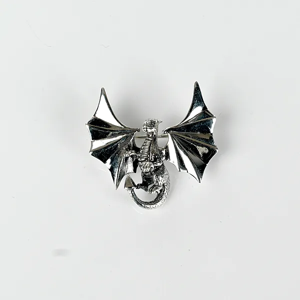 Brosa simpla dragon zburand m Argint