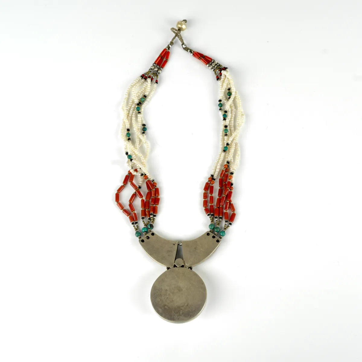 Colier Nepal pandant howlite turcoaza Argint