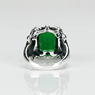 Inel gotic magic green Argint - 3
