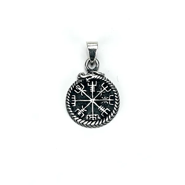 Pandantiv rotund Vegvisir xs Argint