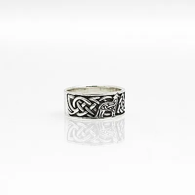 Verigheta triquetra doi lupi Argint - 2