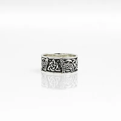 Verigheta triquetra doi lupi Argint - 1