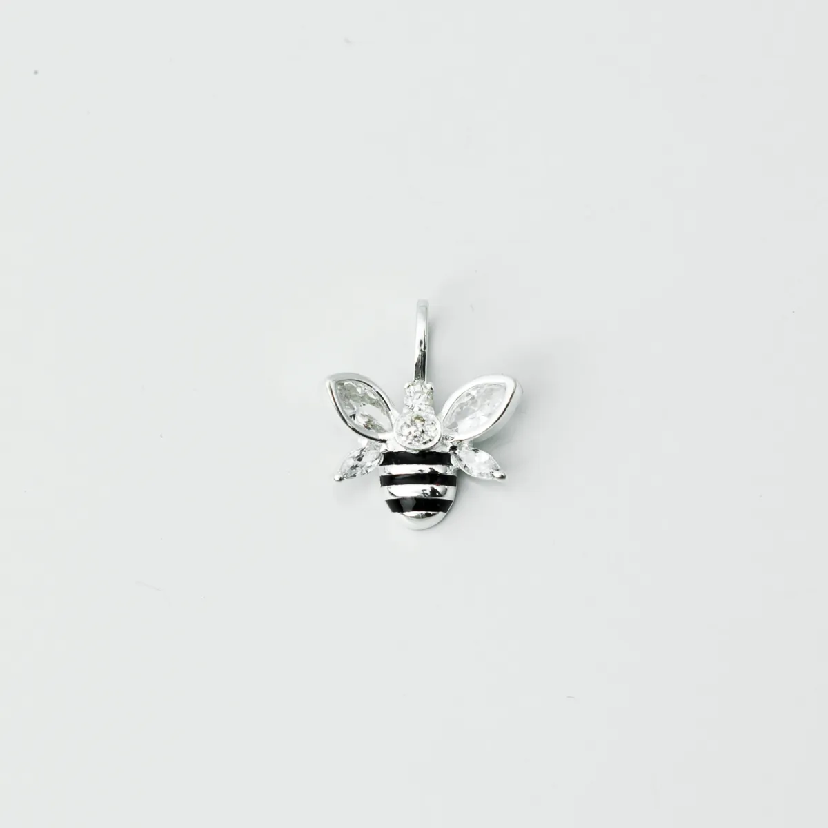 Pandantiv albina zirconii s Argint