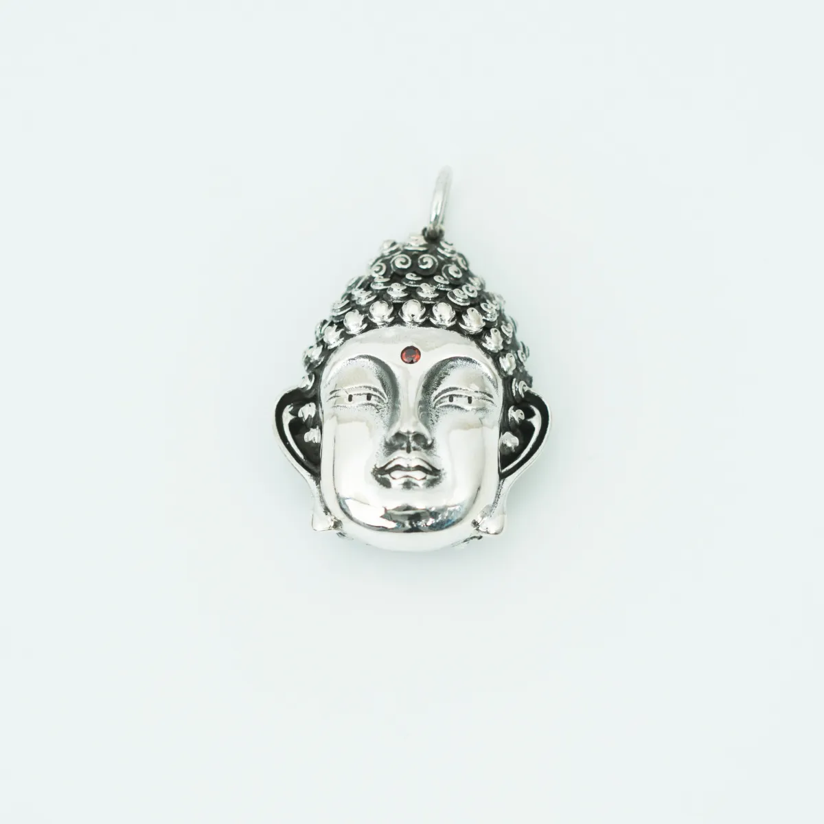 Pandantiv cap Budha xl Argint