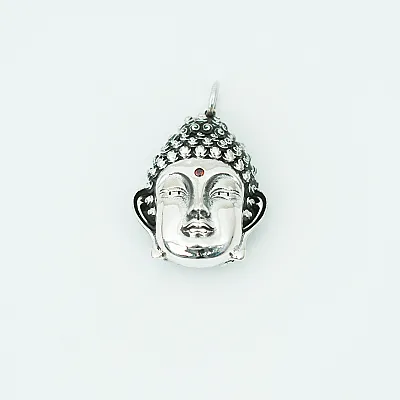 Pandantiv cap Budha xl Argint - 1