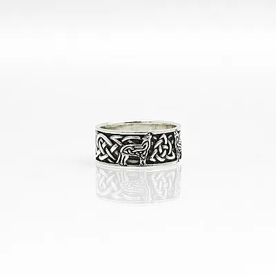 Verigheta triquetra doi lupi Argint - 4