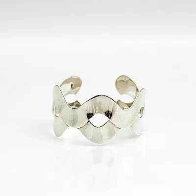 Bratara fixa banda plata impletita Argint - 1