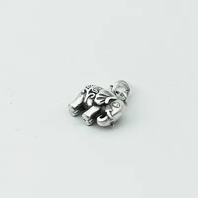 Pandantiv mini elefant grasut Argint - 2