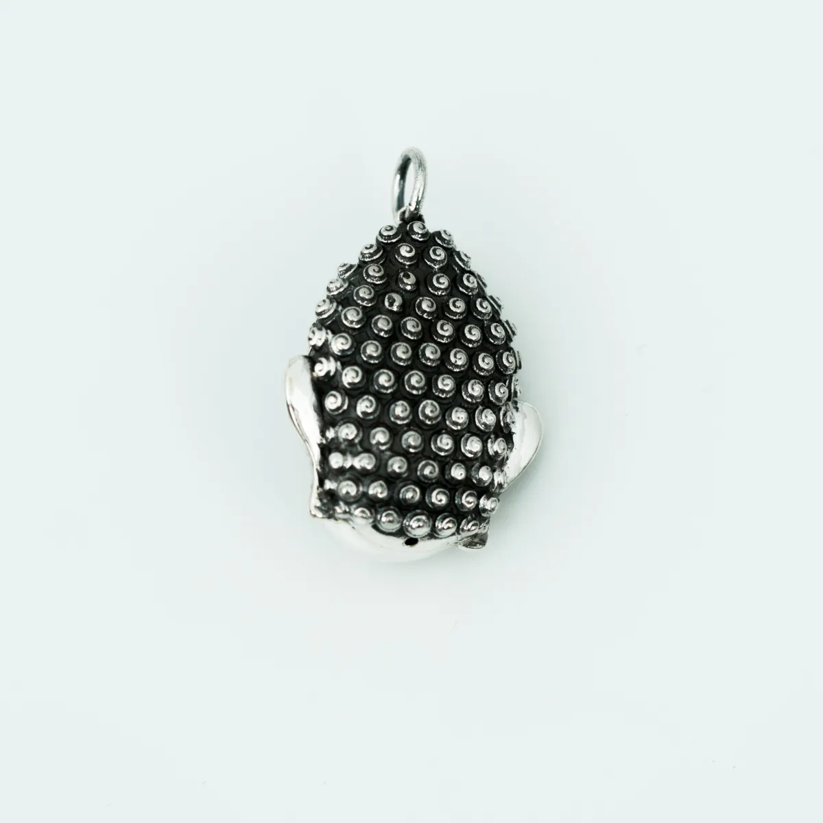 Pandantiv cap Budha xl Argint