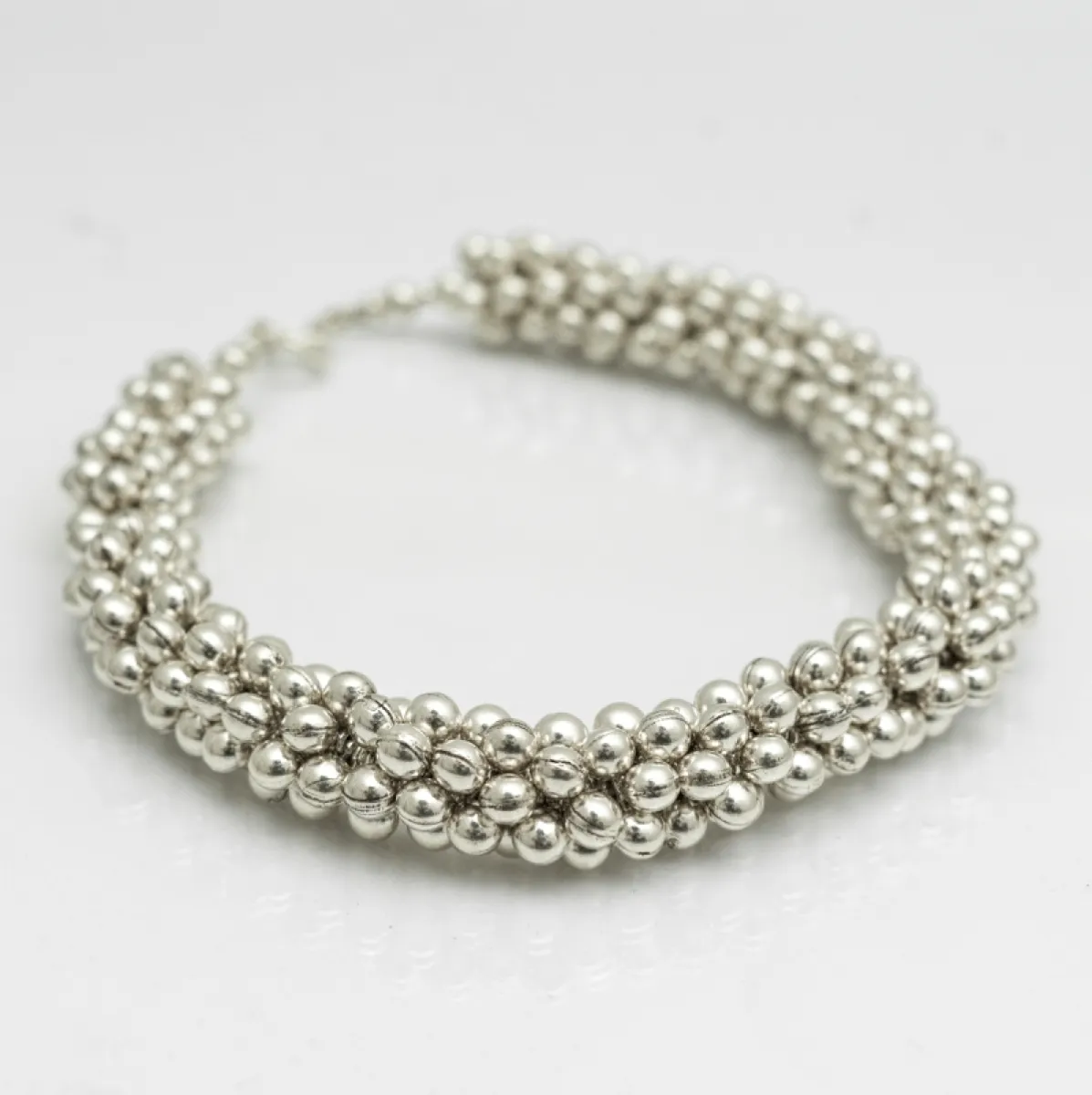 Colier flexibil multibilute Argint