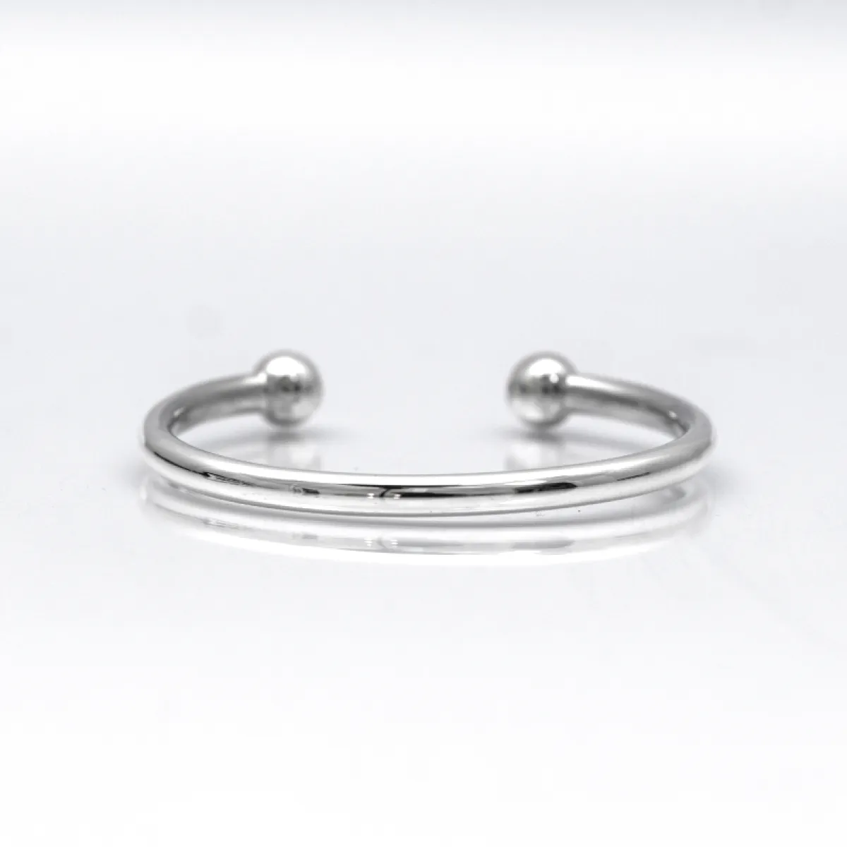 Bratara fixa doua bile 5*10mm Argint