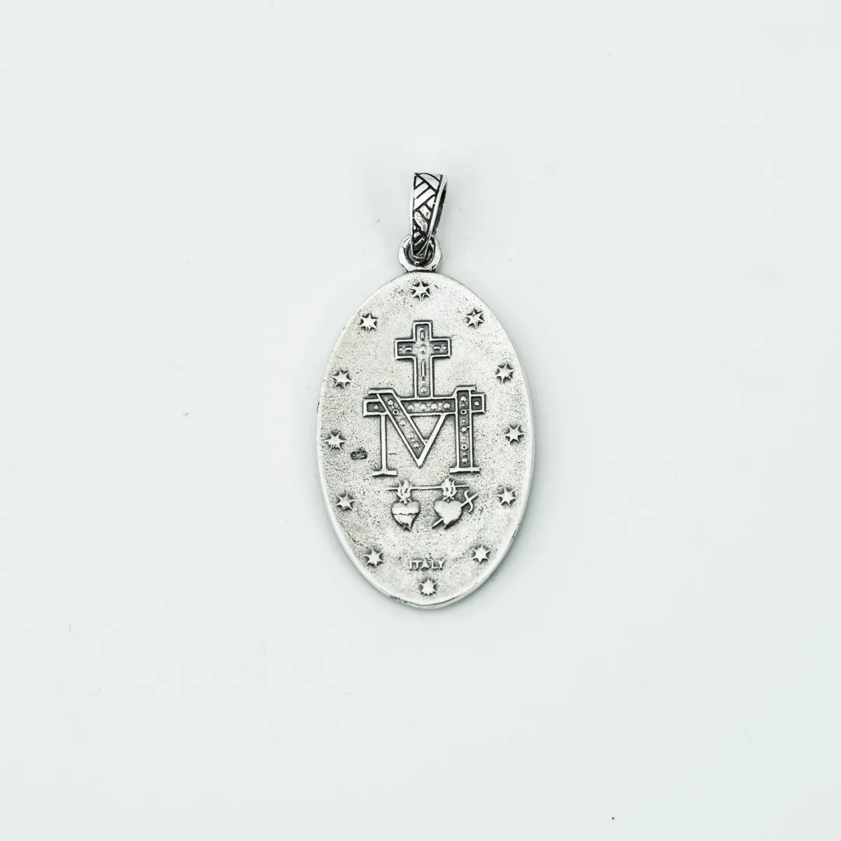 Pandantiv oval Maica Domnului xl Argint