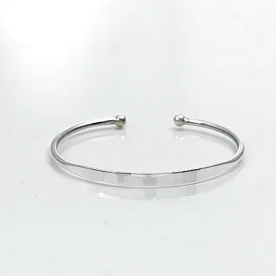 Bratara fixa simpla aplatizata 2*4mm Argint - 1