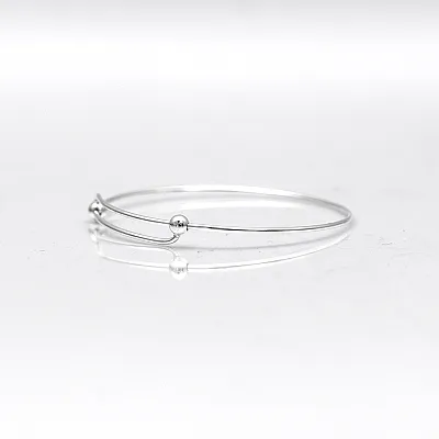 Bratara fixa rotunda bile 1.5*60 Argint - 3