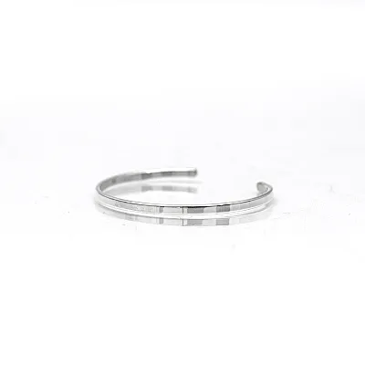 Bratara fixa plata lata 3mm Argint - 4